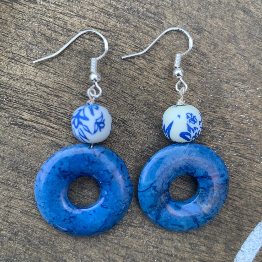 Hand Crafted Natural Stone Earrings